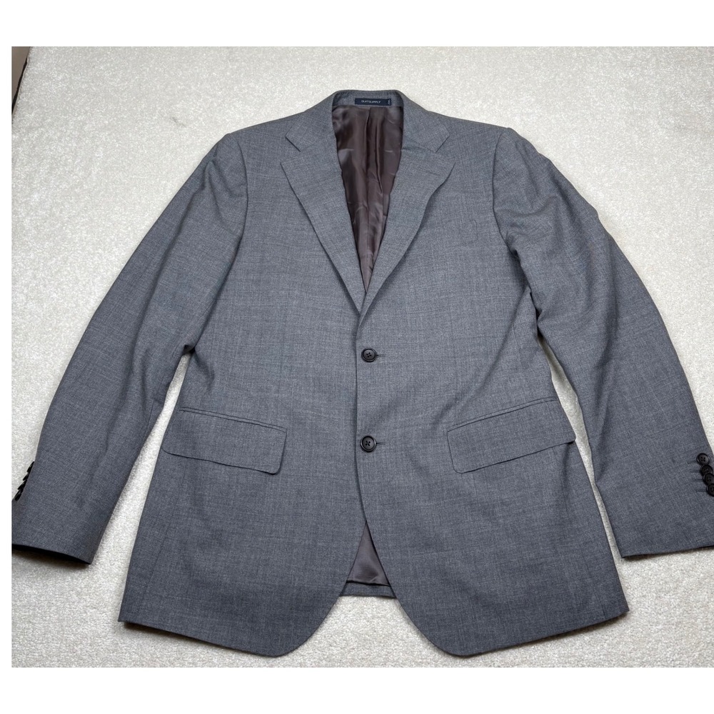 Suitsupply Lazio Vitale Slim Fit Pure Wool Blazer Jacket Grey Size 42 US 52EU - Picture 2 of 13